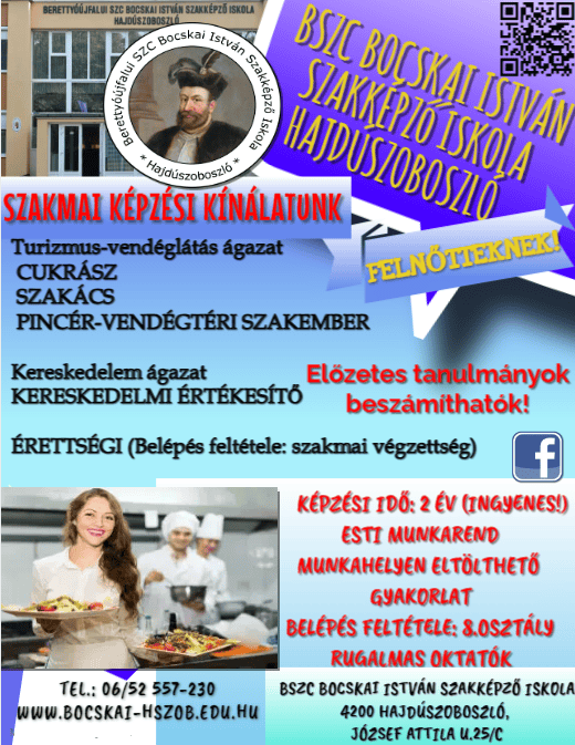 Képzési kínálatunk felnőtteknek!