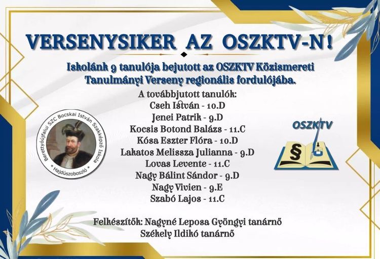 Versenysiker az OSZKTV-n!
